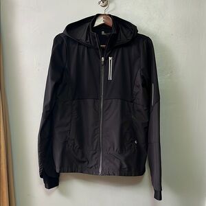 GAP Black Windbreaker Jacket Lightweight Hooded Design